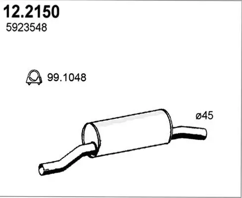 Vorschalldämpfer ASSO 12.2150