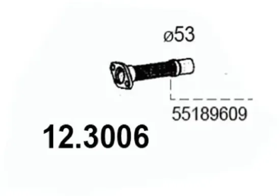 Abgasrohr ASSO 12.3006 Bild Abgasrohr ASSO 12.3006