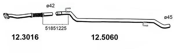 Abgasrohr ASSO 12.3016