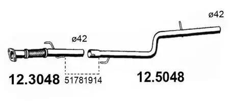 Abgasrohr ASSO 12.3048