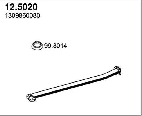 Abgasrohr mitte ASSO 12.5020 Bild Abgasrohr mitte ASSO 12.5020