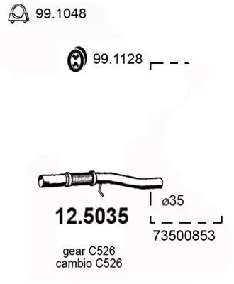 Abgasrohr ASSO 12.5035