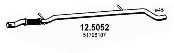 Abgasrohr Mitte ASSO 12.5052