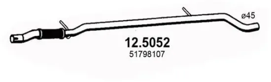 Abgasrohr Mitte ASSO 12.5052 Bild Abgasrohr Mitte ASSO 12.5052
