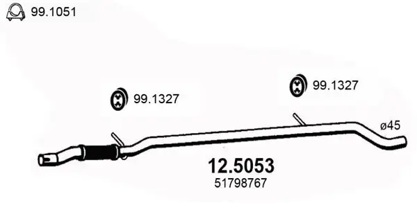 Abgasrohr ASSO 12.5053