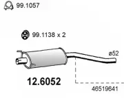 Mittelschalldämpfer ASSO 12.6052