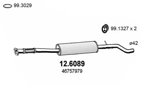 Mittelschalldämpfer ASSO 12.6089 Bild Mittelschalldämpfer ASSO 12.6089