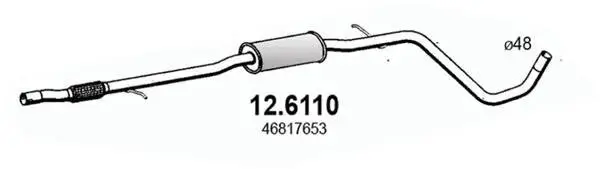 Mittelschalldämpfer ASSO 12.6110