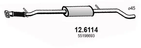 Mittelschalldämpfer ASSO 12.6114