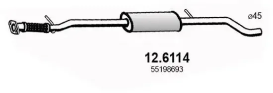 Mittelschalldämpfer ASSO 12.6114 Bild Mittelschalldämpfer ASSO 12.6114