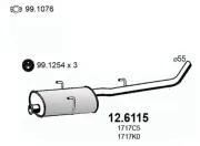 Mittelschalldämpfer ASSO 12.6115