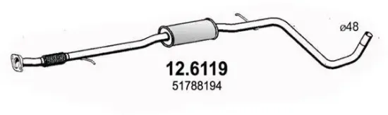 Mittelschalldämpfer ASSO 12.6119 Bild Mittelschalldämpfer ASSO 12.6119