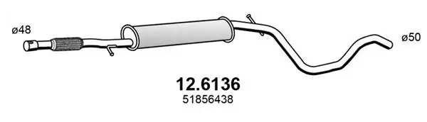 Mittelschalldämpfer ASSO 12.6136 Bild Mittelschalldämpfer ASSO 12.6136