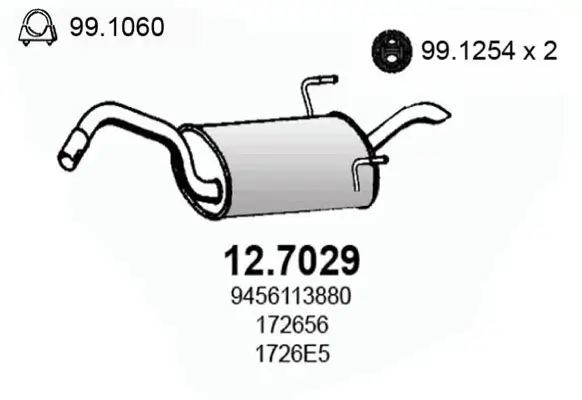 Endschalldämpfer ASSO 12.7029