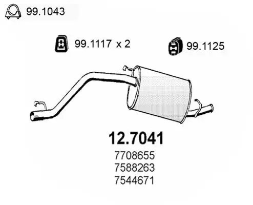 Endschalldämpfer ASSO 12.7041 Bild Endschalldämpfer ASSO 12.7041