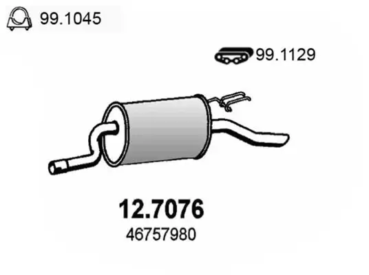 Endschalldämpfer ASSO 12.7076