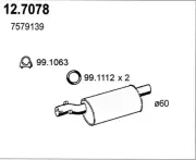 Endschalldämpfer ASSO 12.7078