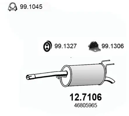 Endschalldämpfer ASSO 12.7106