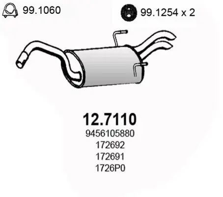 Endschalldämpfer ASSO 12.7110 Bild Endschalldämpfer ASSO 12.7110