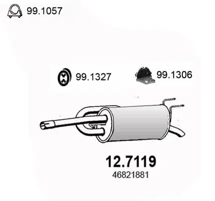 Endschalldämpfer ASSO 12.7119