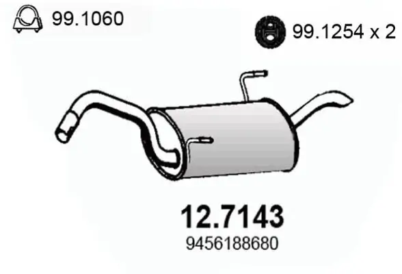 Endschalldämpfer ASSO 12.7143