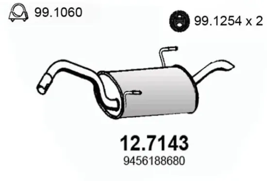 Endschalldämpfer ASSO 12.7143 Bild Endschalldämpfer ASSO 12.7143