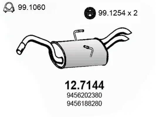 Endschalldämpfer ASSO 12.7144