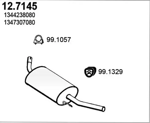 Endschalldämpfer ASSO 12.7145 Bild Endschalldämpfer ASSO 12.7145