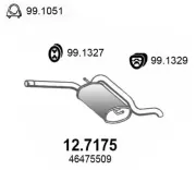 Endschalldämpfer ASSO 12.7175