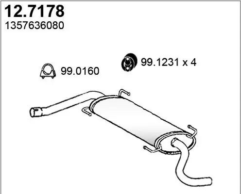 Endschalldämpfer ASSO 12.7178 Bild Endschalldämpfer ASSO 12.7178