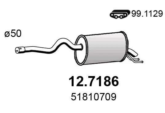 Endschalldämpfer ASSO 12.7186 Bild Endschalldämpfer ASSO 12.7186