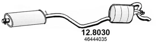 Mittel-/Endschalldämpfer ASSO 12.8030 Bild Mittel-/Endschalldämpfer ASSO 12.8030