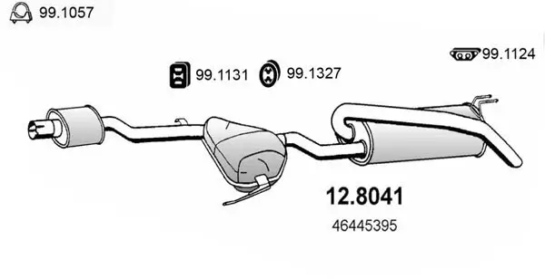 Mittel-/Endschalldämpfer ASSO 12.8041