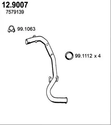 Abgasrohr ASSO 12.9007