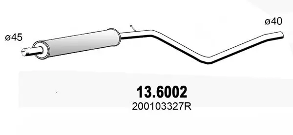 Mittelschalldämpfer ASSO 13.6002