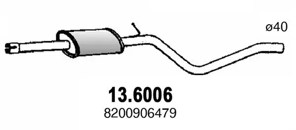 Mittelschalldämpfer ASSO 13.6006