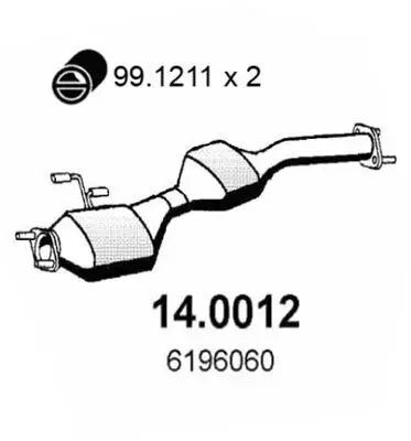 Katalysator vorne ASSO 14.0012