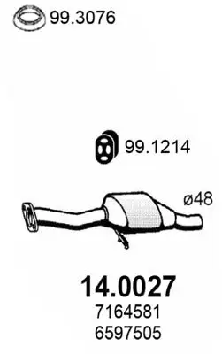 Katalysator vorne ASSO 14.0027