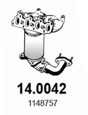 Katalysator vorne ASSO 14.0042