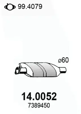 Katalysator vorne ASSO 14.0052