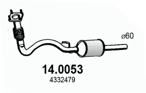 Katalysator vorne ASSO 14.0053