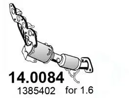Katalysator vorne ASSO 14.0084 Bild Katalysator vorne ASSO 14.0084