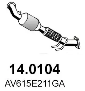 Katalysator vorne ASSO 14.0104