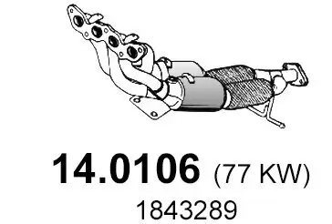 Katalysator vorne ASSO 14.0106