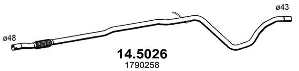 Abgasrohr Mitte ASSO 14.5026