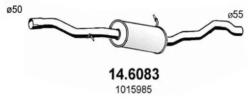 Mittelschalldämpfer ASSO 14.6083 Bild Mittelschalldämpfer ASSO 14.6083
