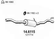 Mittelschalldämpfer ASSO 14.6115