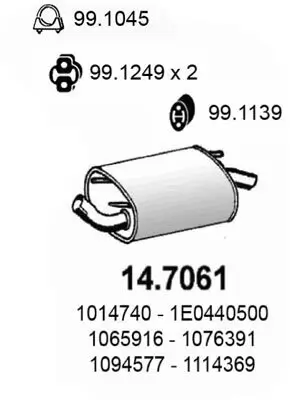 Endschalldämpfer ASSO 14.7061 Bild Endschalldämpfer ASSO 14.7061