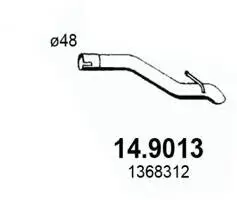 Abgasrohr hinten ASSO 14.9013