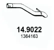 Abgasrohr hinten ASSO 14.9022